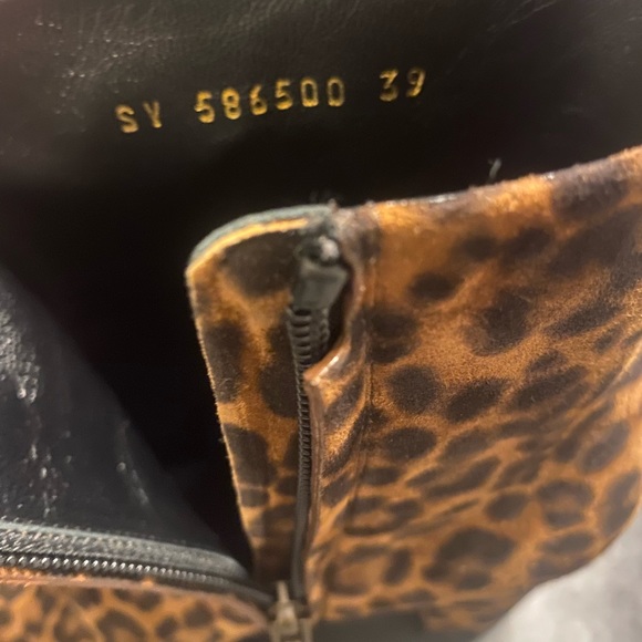 Saint Laurent Leopard Print Boots Size 39 - Picture 5 of 5